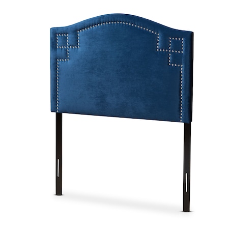 Baxton Studio Aubrey Royal Blue Velvet Upholstered Twin Size Headboard 154-9313